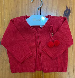 Casaco Infantil de Linha Vermelho Roana