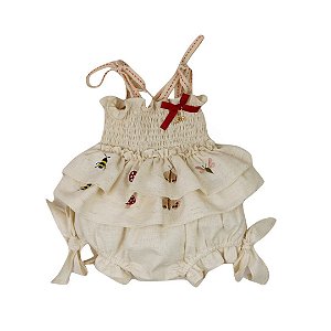 Conjunto Bata com Culote ou Short Menina Minimundo