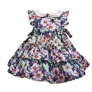 Vestido Infantil Flores do Tempo Roana