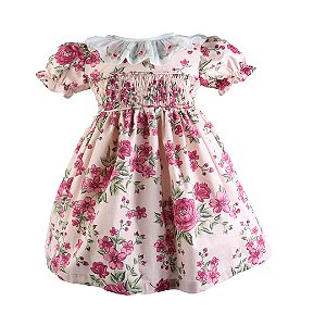 Vestido Infantil Princesa Caroline Rosa Roana