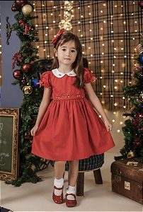 Vestido Infantil Luxo Festa Chapeuzinho Vermelho Roana