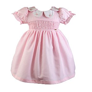 Vestido Infantil Pétalas do Meu Jardim Rosa Roana