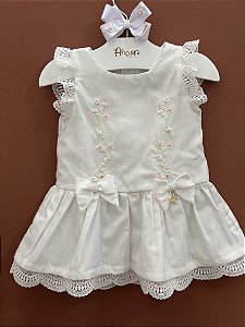 Vestido Infantil Brilho de Algodão Doce Roana