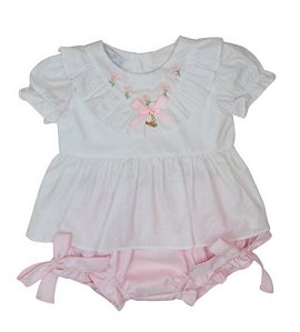 Bata com Culote Florzinhas Delicadas