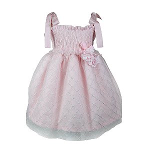 Vestido Infantil Ballerina Rosa Roana