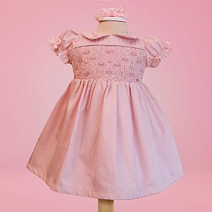 Vestido Infantil Luxo Ballerina Rosa Seco Roana