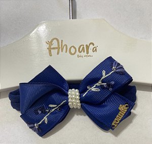 Faixa de Cabelo Infantil Média Bordada Galhos de Flores Roana