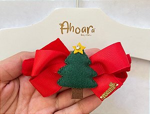 Faixa de Cabelo Feminina Infantil Média Árvore de Natal Roana
