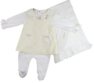 Saída de Maternidade Menina Encanto Marfim Roana