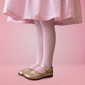 Meia Calça Infantil Fio 60 com Algodão com Elastano Rosa Ahoara