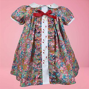Vestido Infantil com Calcinha Boho Chic Estampado Roana
