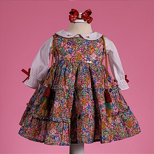 Vestido Infantil Boho Chic Estampado Roana