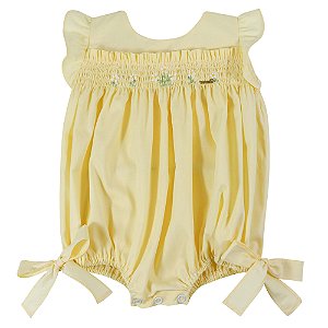 Pimpão Infantil Bordado a Mão Amarelo Roana