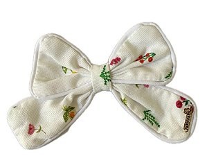 Laço Infantil Grande Mini Flores Estampado Roana