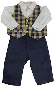 Conjunto com colete Roana - Xadrez