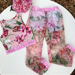 Conjunto Calça E Blusa Lirios Luluzinha