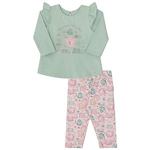 Conjunto Calça E Blusa Hora Do Chá Nini E Bambini