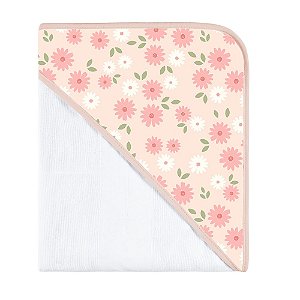 Toalha Banho Estampada Florzinha Batistela Baby