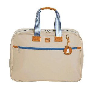 Mala Maternidade Classic Listras Marfim Masterbag Baby