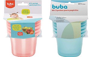 Kit 3 Potes Para Papinha Sortido Buba