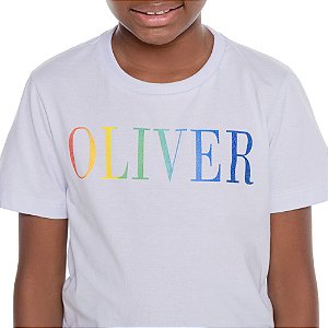 T-Shirt Estampa Lettering Local Oliver Degrade Oliver