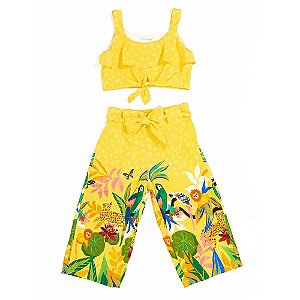 Conjunto Blusa E Calça Pantacourt Amazonia 06- Petit Chuá