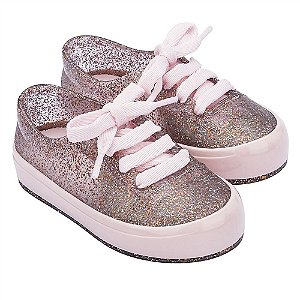 Tênis Mini Melissa Street Rosa Glitter Tamanho:30- Melissa