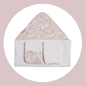 Conjunto Toalhas Floral Rosé Masterbag Baby