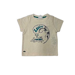T-Shirt Bege Beach Infantil Lacoste
