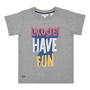 T-Shirt Cinza Have Fun Infantil Lacoste
