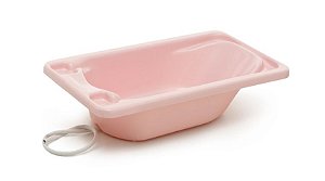Banheira para Bebê Plástica Rosa Claro Perolado- Galzerano