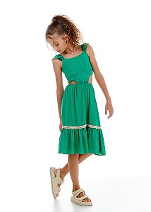 Vestido Infantill Midi Verde - Mylu
