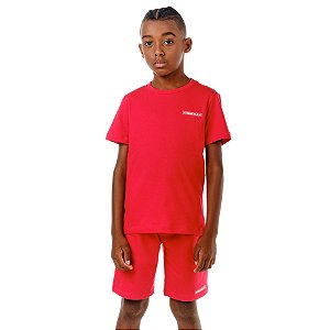 T-Shirt Vermelha Basica de Malha Essentials - Oliver