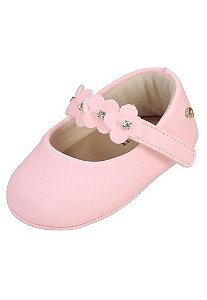Sapato de Bebê Nina Flores Rosa Baby- Pampili