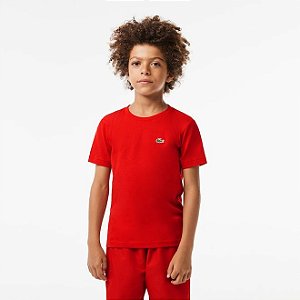 Camiseta Infantil Sport Quick Dry Vermelho- Lacoste