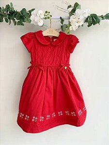 Vestido Fustão Vermelho - Anjos Baby