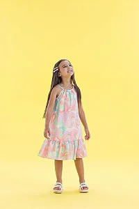 Vestido Fluido Estampado com Amarração - Málagah