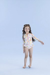 Maiô Estampado Frutas com Ziper - Málagah