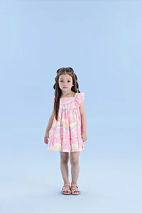 ´Vestido Estampado C/ Babados e Abertura nas Costas - Málagah