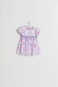 Vestido de Tule Estampado Flores Festa - Málagah