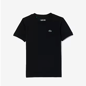 Camiseta Infantil de Algodão Sport Ultra Dry Preto- Lacoste
