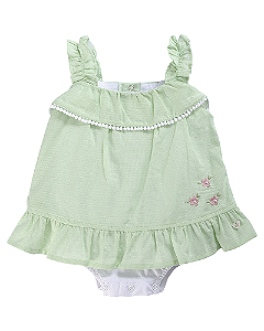 Vestido Body s/ Alça Verde P - Anjos Baby