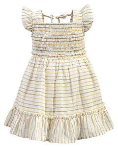 Vestido Listrado com Babados - Anjos Baby