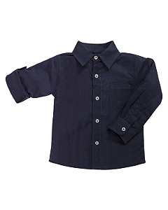 Camisa Masc Social ML Azul Marinho 01- Anjos Baby