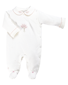Saída Maternidade Fem Maquinetado Chic Off White RN- Anjos Baby