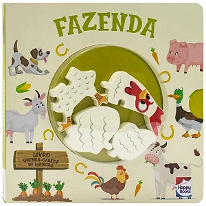 Livro Quebra-Cabeça de Madeira: Fazenda - Happy Books