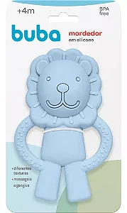 Mordedor em Silicone Leãozinho Azul - Buba