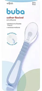 Colher Flexível em Silicone Azul - Buba