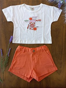 Conjunto Fem Camiseta e Short Moletinho Suquinho - Have Fun