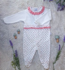 Macacão Fem ML Bordado Margaridas - Piu Piu